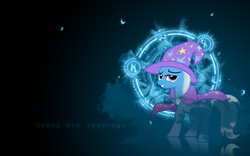 Size: 1920x1200 | Tagged: source needed, safe, artist:vexx3, edit, trixie, pony, g4, female, solo, the elder scrolls, vector, wallpaper, wallpaper edit