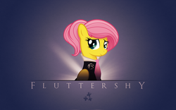 Size: 1920x1200 | Tagged: source needed, safe, artist:vexx3, edit, fluttershy, pony, g4, clothes, female, solo, suit, vector, wallpaper, wallpaper edit