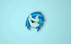 Size: 4000x2500 | Tagged: safe, edit, dj pon-3, vinyl scratch, pony, unicorn, g4, disembodied head, female, head only, mare, solo, wallpaper, wallpaper edit, wrong eye color