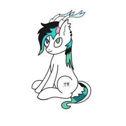 Size: 1500x1500 | Tagged: safe, artist:chelsea1901, oc, oc:vixenin, pony, female, horn, multiple horns, other species, simple background, sitting, transparent background