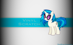 Size: 4000x2500 | Tagged: safe, artist:redshotcreation, edit, dj pon-3, vinyl scratch, pony, g4, female, solo, vector, wallpaper, wallpaper edit