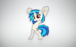 Size: 2560x1600 | Tagged: safe, artist:redshotcreation, edit, dj pon-3, vinyl scratch, pony, g4, female, mare, solo, vector, wallpaper, wallpaper edit, wrong eye color