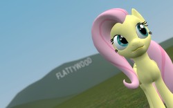 Size: 1680x1050 | Tagged: safe, artist:redshotcreation, fluttershy, pony, g4, 3d, female, gmod, solo