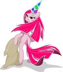 Size: 6000x6856 | Tagged: safe, artist:redshotcreation, pinkie pie, earth pony, pony, g4, absurd resolution, female, glasses, hat, party hat, pinkamena diane pie, solo