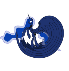 Size: 2500x2578 | Tagged: source needed, safe, artist:mrdaviez, princess luna, pony, g4, female, high res, large wings, solo, vector, wings
