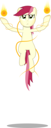Size: 2674x6599 | Tagged: safe, artist:delectablecoffee, roseluck, earth pony, pony, g4, .ai available, female, fire, floating, mare, show accurate, simple background, solo, transparent background, vector