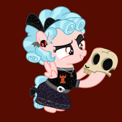 Size: 1480x1480 | Tagged: safe, artist:php185, artist:suramii, edit, cozy glow, pony, g4, clothes, dress, female, goth, makeup, skull, solo, vector