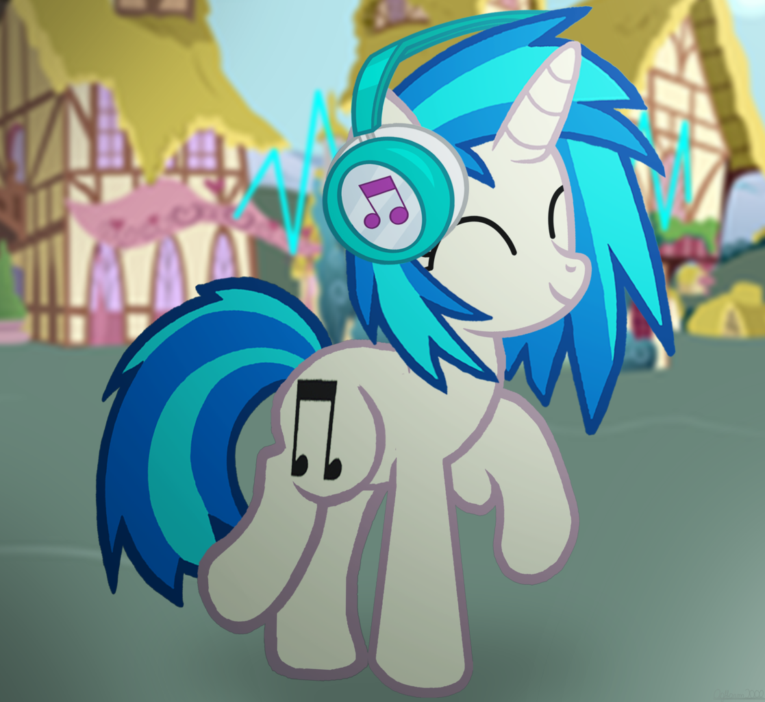 Safe Artist Agkandphotomaker Dj Pon Vinyl Scratch Pony Unicorn Headphones