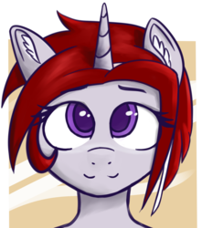 Size: 1471x1666 | Tagged: safe, artist:wut, oc, oc only, oc:wut do, unicorn, anthro, bust, clothes, female, mare, solo