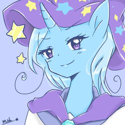Size: 2048x2048 | Tagged: safe, artist:moh_mlp2, trixie, human, g4, female, high res, horn, horned humanization, humanized, solo