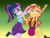 Size: 2400x1800 | Tagged: artist needed, safe, sci-twi, sunset shimmer, twilight sparkle, equestria girls, g4, my little pony equestria girls: better together, my little pony equestria girls: choose your own ending, text support, text support: sunset shimmer, duo, female