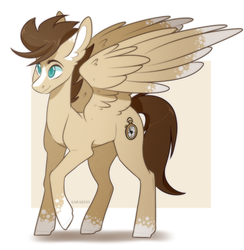 Size: 800x820 | Tagged: safe, artist:sararini, oc, oc only, oc:skittle, pegasus, pony, colored wings, colored wingtips, male, solo, stallion