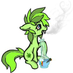 Size: 279x279 | Tagged: safe, artist:zetapuppis, rainbow dash, oc, oc:stoney poney, earth pony, pony, g4, bloodshot eyes, drugs, marijuana, simple background, smoke, white background