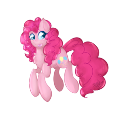 Size: 2000x2000 | Tagged: safe, artist:musicscribbles1, pinkie pie, pony, g4, female, high res, simple background, solo, tongue out, transparent background, white outline