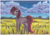 Size: 4889x3425 | Tagged: safe, artist:elisdoominika, oc, oc only, oc:fahu, earth pony, pony, acrylic painting, cloud, cloudy, colt, field, glasses, grass, male, painting, scenery, sky, smiling, solo, traditional art