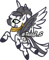 Size: 1071x1309 | Tagged: safe, artist:tassji-s, oc, oc only, pony, zebra, zebrasus, adoptable, simple background, solo, transparent background, wings
