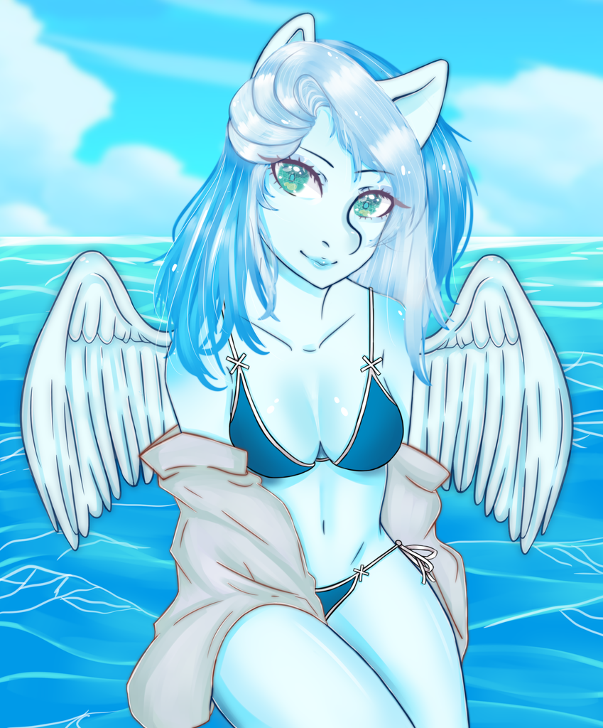 2088921 Suggestive Artistdoublemist Oc Oc Only Pegasus Anthro Absolute Cleavage 7223