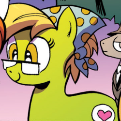 Size: 362x362 | Tagged: safe, idw, bittersweet (g4), earth pony, pony, g4, spoiler:comic, katie cook, missing horn, race swap