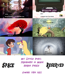 Size: 2558x2958 | Tagged: safe, adventure time, end of an era, end of ponies, farewell, gravity falls, high res, male, meta, regular show, samurai jack, series finale, spoiler, star vs the forces of evil, the amazing world of gumball, the end, the end is neigh, the ride ends