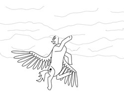 Size: 800x600 | Tagged: safe, pegasus, pony, cloud, cloudy, crash, newbie artist training grounds, stuck, stuck in a cloud