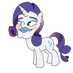 Size: 1000x1000 | Tagged: safe, artist:bennimarru, rarity, pony, g4, colored, creepy, cursed image, eyebrows, female, flat colors, lipstick, plastic surgery, simple background, solo, wat, white background