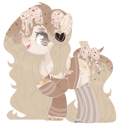 Size: 368x387 | Tagged: safe, artist:cute---cat, oc, oc only, earth pony, pony, base used, clothes, female, mare, simple background, socks, solo, transparent background
