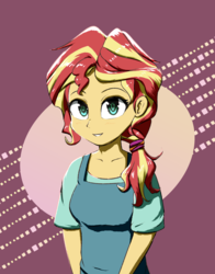 Size: 1565x2000 | Tagged: safe, artist:yinglung, sunset shimmer, equestria girls, g4, alternate hairstyle, clothes, female, mother, older, smiling, solo