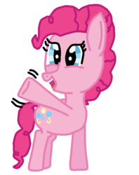 Size: 561x708 | Tagged: safe, artist:nightshadowmlp, pinkie pie, earth pony, pony, g4, female, mare, simple background, solo, waving, white background