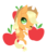 Size: 3457x4000 | Tagged: safe, artist:shkura2011, applejack, earth pony, pony, g4, chibi, cute, cutie mark, female, jackabetes, one eye closed, simple background, solo, transparent background, wink