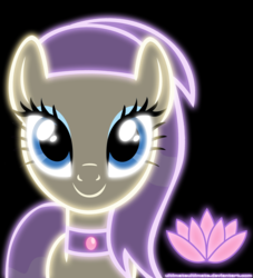 Size: 1600x1762 | Tagged: safe, artist:ultimateultimate, vera, earth pony, pony, g4, black background, cutie mark, female, neon, not rarity, simple background, solo, spa pony
