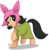 Size: 1486x1527 | Tagged: safe, artist:rainbow eevee, pony, base used, bob's burgers, bunny ears, clothes, crossover, dress, female, hoodie, louise belcher, pigtails, ponified, raised hoof, simple background, solo, transparent background