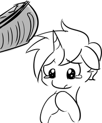 Size: 818x983 | Tagged: safe, artist:thecoldsbarn, oc, oc:cold dream, pony, cute, doodle, looking down, newspaper, sad