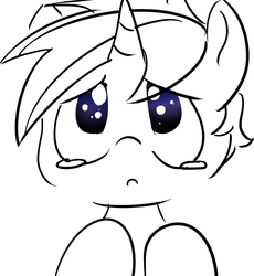 Size: 914x993 | Tagged: safe, artist:thecoldsbarn, oc, oc:cold dream, pony, crying, cute, doodle, eye, eyes, looking up, sad