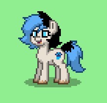 Size: 218x211 | Tagged: safe, oc, oc only, oc:danielle wolfster, oc:wolfster dan, earth pony, pony, pony town, female, mare, pixel art, rule 63, simple background, solo