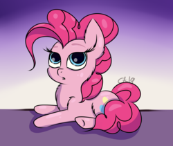 Size: 1581x1335 | Tagged: safe, artist:luxsimx, pinkie pie, earth pony, pony, g4, cheek fluff, chest fluff, cute, diapinkes, ear fluff, female, leg fluff, mare, prone, solo