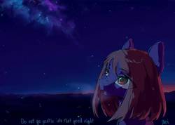 Size: 1058x755 | Tagged: safe, artist:aoiyui, oc, oc only, pony, bust, solo, stars