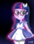 Size: 1800x2400 | Tagged: safe, artist:artmlpk, sci-twi, twilight sparkle, equestria girls, g4, alice in wonderland, alternate hairstyle, big smile, blushing, bow, cute, female, smiling, solo, twiabetes