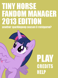 Size: 531x708 | Tagged: safe, artist:sparklepeep, twilight sparkle, alicorn, pony, g4, 2013, game, minigame, tiny horse fandom manager 2013 edition, twilight sparkle (alicorn)