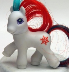 Size: 504x520 | Tagged: safe, baby sweet snowflake, earth pony, pony, g2, baby, baby pony, christmas sweet snowflake, female, filly, irl, photo, solo, toy