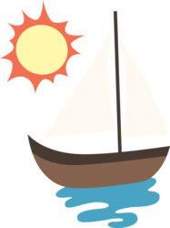 Size: 3000x4020 | Tagged: safe, artist:cloudy glow, aunt holiday, g4, the last crusade, cutie mark, cutie mark only, high res, no pony, sailboat, simple background, sun, transparent background, vector, water