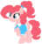 Size: 401x419 | Tagged: safe, artist:bezziie, pinkie pie, earth pony, pony, g4, base used, clothes, female, freckles, ponytail, simple background, solo, transparent background, vest