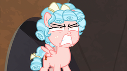 Size: 3840x2160 | Tagged: safe, screencap, cozy glow, pegasus, pony, frenemies (episode), g4, angry, bow, cozy glow is best facemaker, cozy glow is not amused, crazy face, evil lair, faic, female, filly, foal, grogar's lair, hair bow, high res, lair, open mouth, tail bow