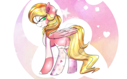 Size: 1024x640 | Tagged: safe, artist:luzythugseme, oc, oc only, pegasus, pony, clothes, female, mare, socks, solo