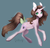 Size: 1024x989 | Tagged: safe, artist:noodlefreak88, oc, oc only, oc:cindy, pony, unicorn, bow, deviantart watermark, female, looking at you, mare, obtrusive watermark, solo, tail bow, watermark