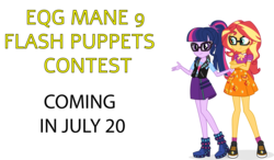 Size: 3457x2018 | Tagged: safe, artist:cartoonmasterv3, sci-twi, sunset shimmer, twilight sparkle, equestria girls, g4, eqg mane 9 flash puppets contest, eqg mane 9 puppets contest, female, high res, human sunset, lesbian, ship:sci-twishimmer, ship:sunsetsparkle, shipping, solo