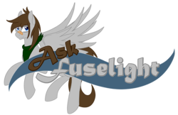 Size: 900x582 | Tagged: safe, artist:phoenixswift, oc, oc only, oc:fuselight, pegasus, pony, ask fuselight, male, solo, stallion, text