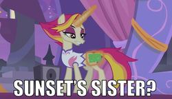 Size: 807x465 | Tagged: safe, edit, edited screencap, screencap, fire flare, pony, unicorn, g4, the summer sun setback, caption, concave belly, female, headcanon, image macro, lidded eyes, magic, magic aura, mare, slender, solo, telekinesis, text, thin