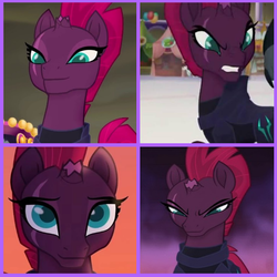Size: 550x551 | Tagged: safe, artist:mixelfangirl100, edit, screencap, tempest shadow, pony, unicorn, g4, my little pony: the movie, art trade, collage, eye scar, female, mare, scar, solo