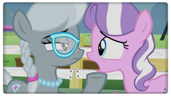 Size: 1280x720 | Tagged: safe, screencap, diamond tiara, silver spoon, pony, crusaders of the lost mark, g4, glasses, hoof on chin, open mouth