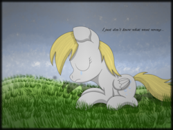 Size: 4000x3000 | Tagged: safe, artist:php124, derpy hooves, pegasus, pony, g4, crying, female, sad, solo, tears of pain, wings
